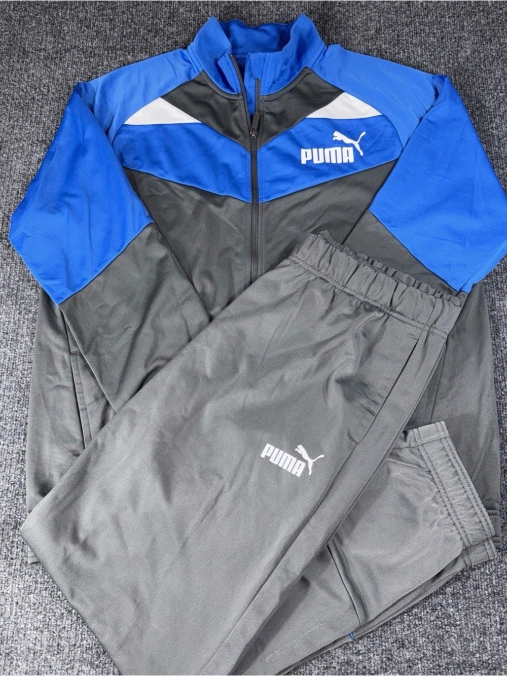 Puma Track Warm Up Jogger Suit 2 Piece Men’s XL Blue Gray